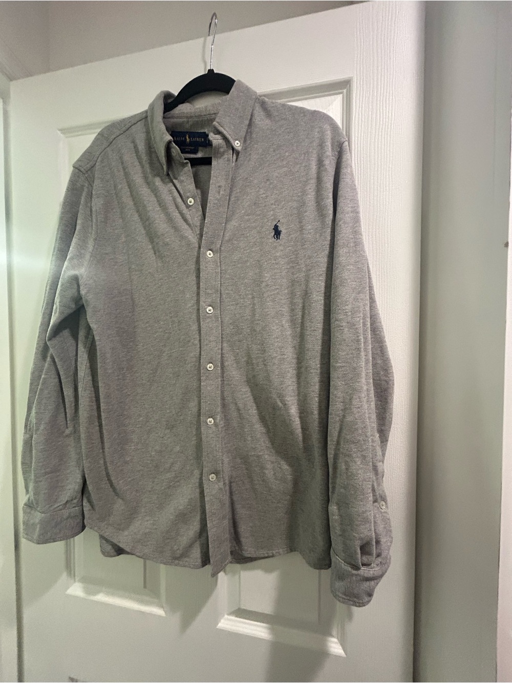 Ralph Lauren Light Gray Long-Sleeve Button-Down Shirt